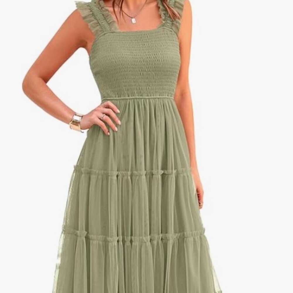 Summer Tulle Midi Dress